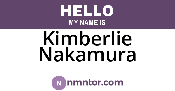Kimberlie Nakamura