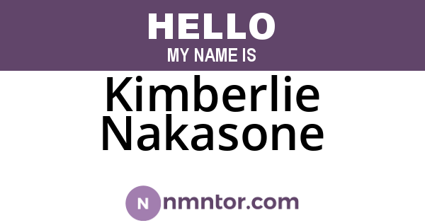 Kimberlie Nakasone