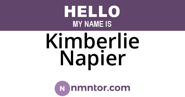 Kimberlie Napier