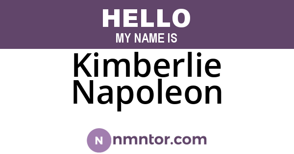 Kimberlie Napoleon