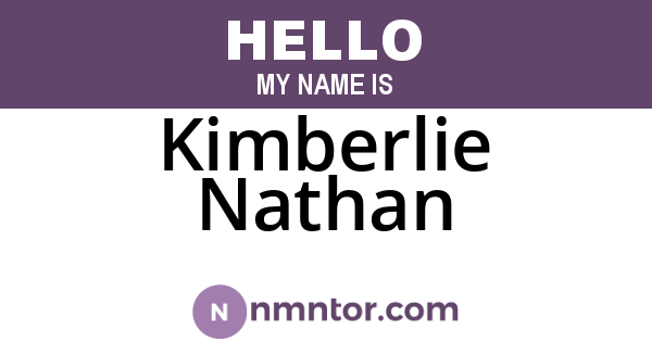 Kimberlie Nathan