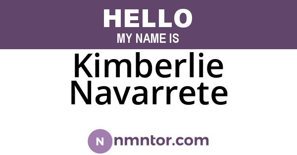 Kimberlie Navarrete
