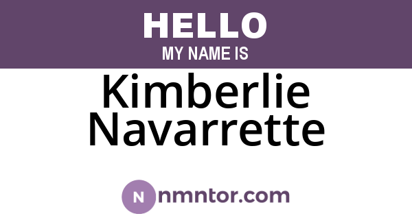 Kimberlie Navarrette
