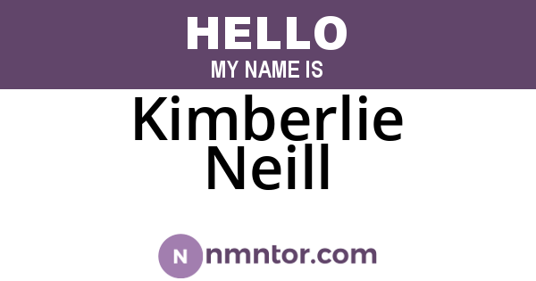 Kimberlie Neill