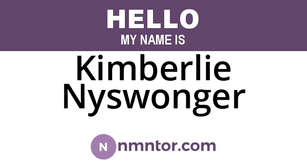Kimberlie Nyswonger