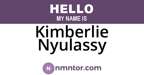Kimberlie Nyulassy