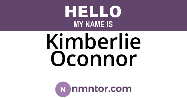 Kimberlie Oconnor