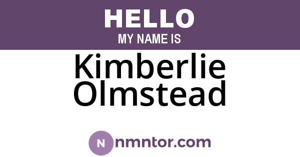 Kimberlie Olmstead