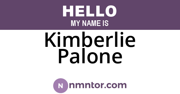Kimberlie Palone