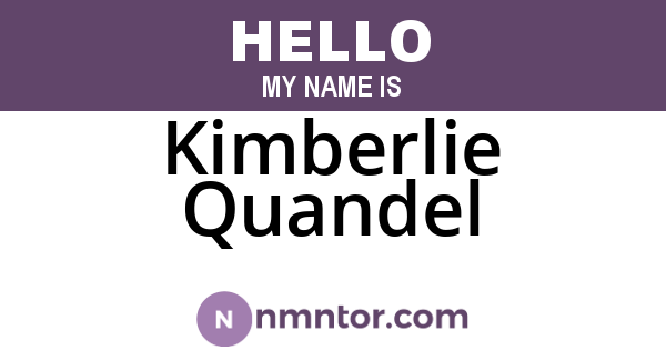 Kimberlie Quandel