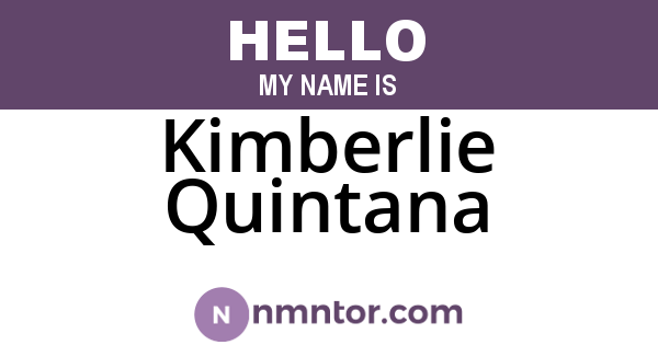 Kimberlie Quintana