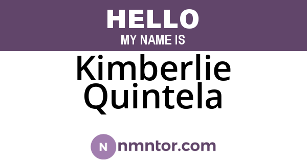Kimberlie Quintela