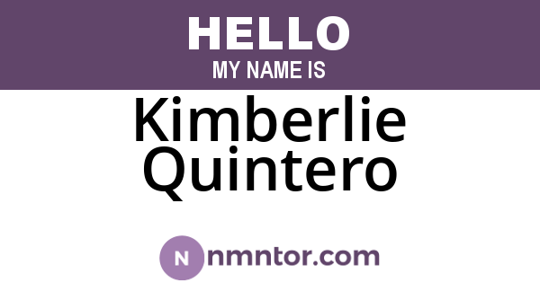 Kimberlie Quintero