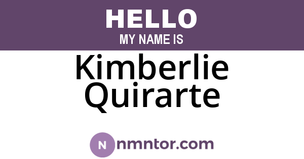 Kimberlie Quirarte