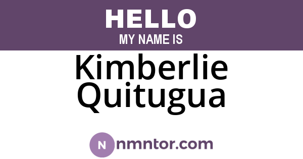 Kimberlie Quitugua