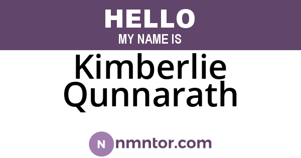 Kimberlie Qunnarath