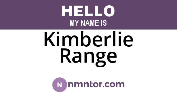 Kimberlie Range