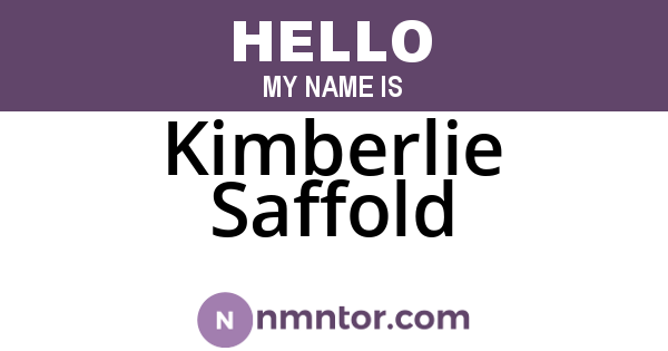 Kimberlie Saffold