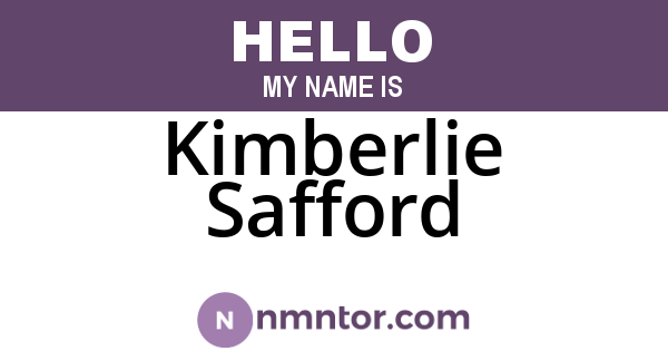 Kimberlie Safford