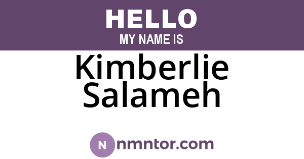 Kimberlie Salameh