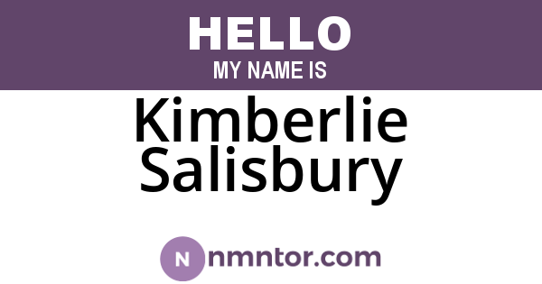 Kimberlie Salisbury