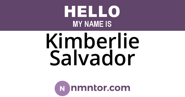 Kimberlie Salvador