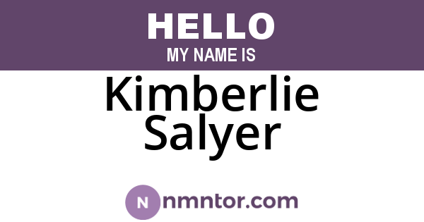Kimberlie Salyer