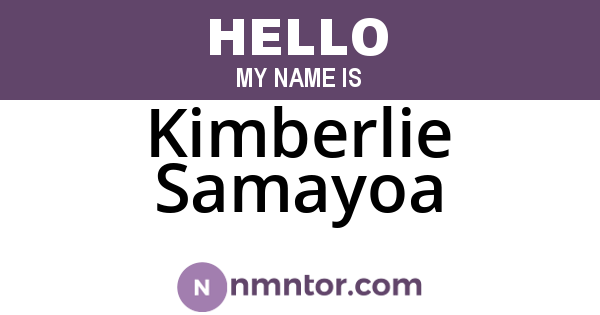 Kimberlie Samayoa