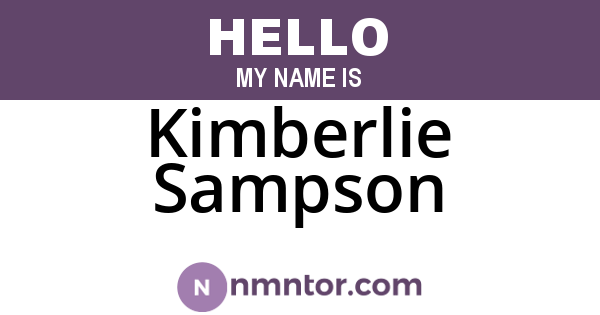 Kimberlie Sampson