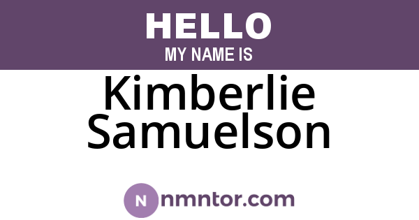 Kimberlie Samuelson