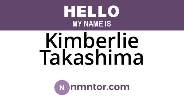 Kimberlie Takashima