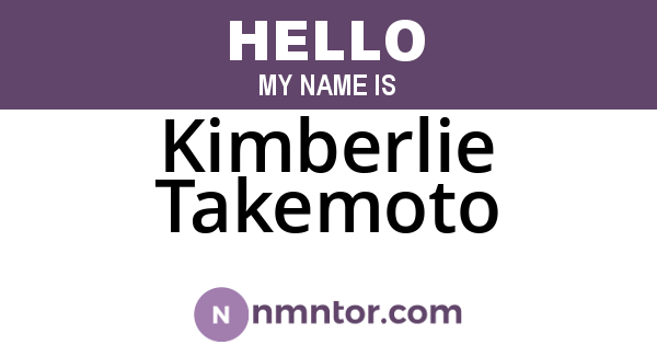 Kimberlie Takemoto