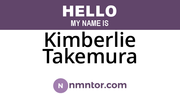Kimberlie Takemura
