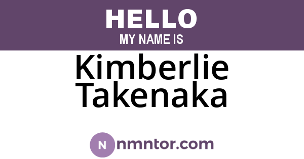 Kimberlie Takenaka