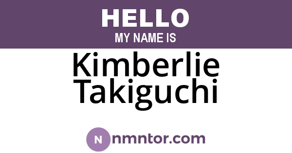 Kimberlie Takiguchi