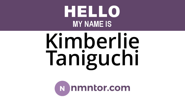 Kimberlie Taniguchi