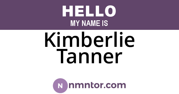 Kimberlie Tanner