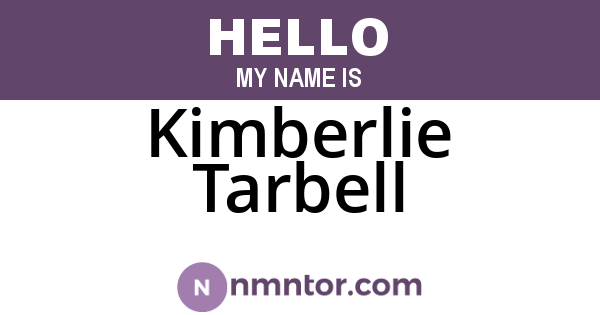 Kimberlie Tarbell