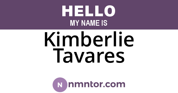 Kimberlie Tavares