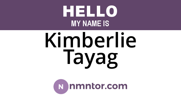 Kimberlie Tayag