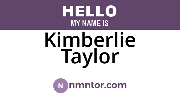 Kimberlie Taylor