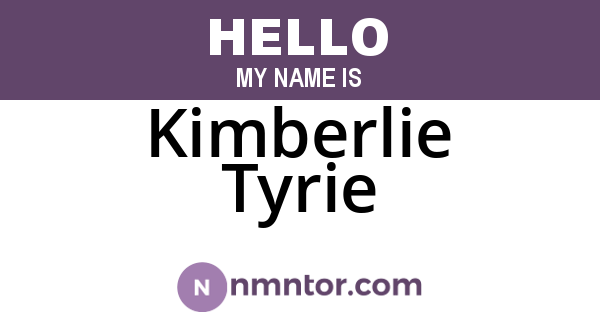 Kimberlie Tyrie