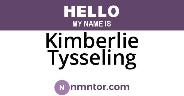 Kimberlie Tysseling