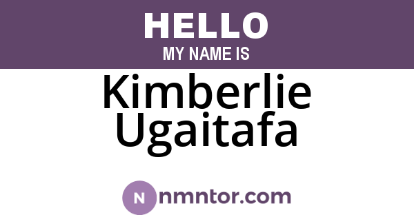 Kimberlie Ugaitafa