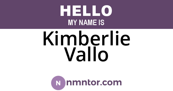 Kimberlie Vallo