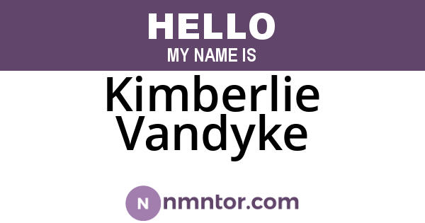 Kimberlie Vandyke
