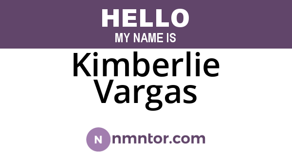 Kimberlie Vargas