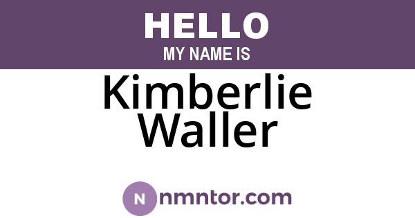 Kimberlie Waller