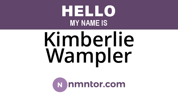 Kimberlie Wampler