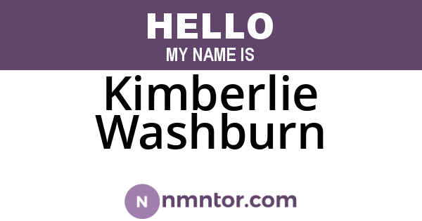 Kimberlie Washburn